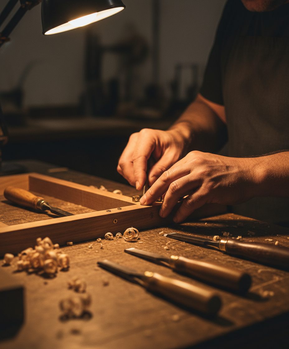Craftsman at work in the Rebel Atelier workshop